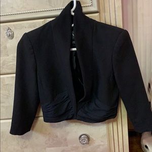 Armani Exchange crop black blazer